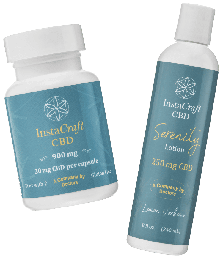 InstaCraft 900mg CBD Capsules and 250mg Serenity Lotion - 750px-compressed