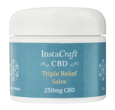 Front of Triple Relief Salve 250mg CBD by InstaCraft CBD png